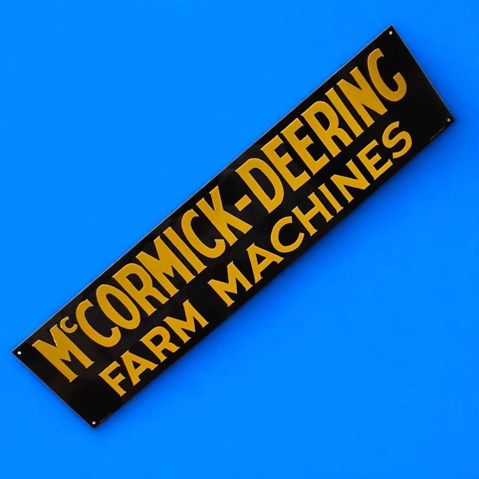 McCormick-Deering Farm Machines Vintage &rsquo;80s Tin Metal Tractor Sign 23.8&Prime; x 5.5&Prime;