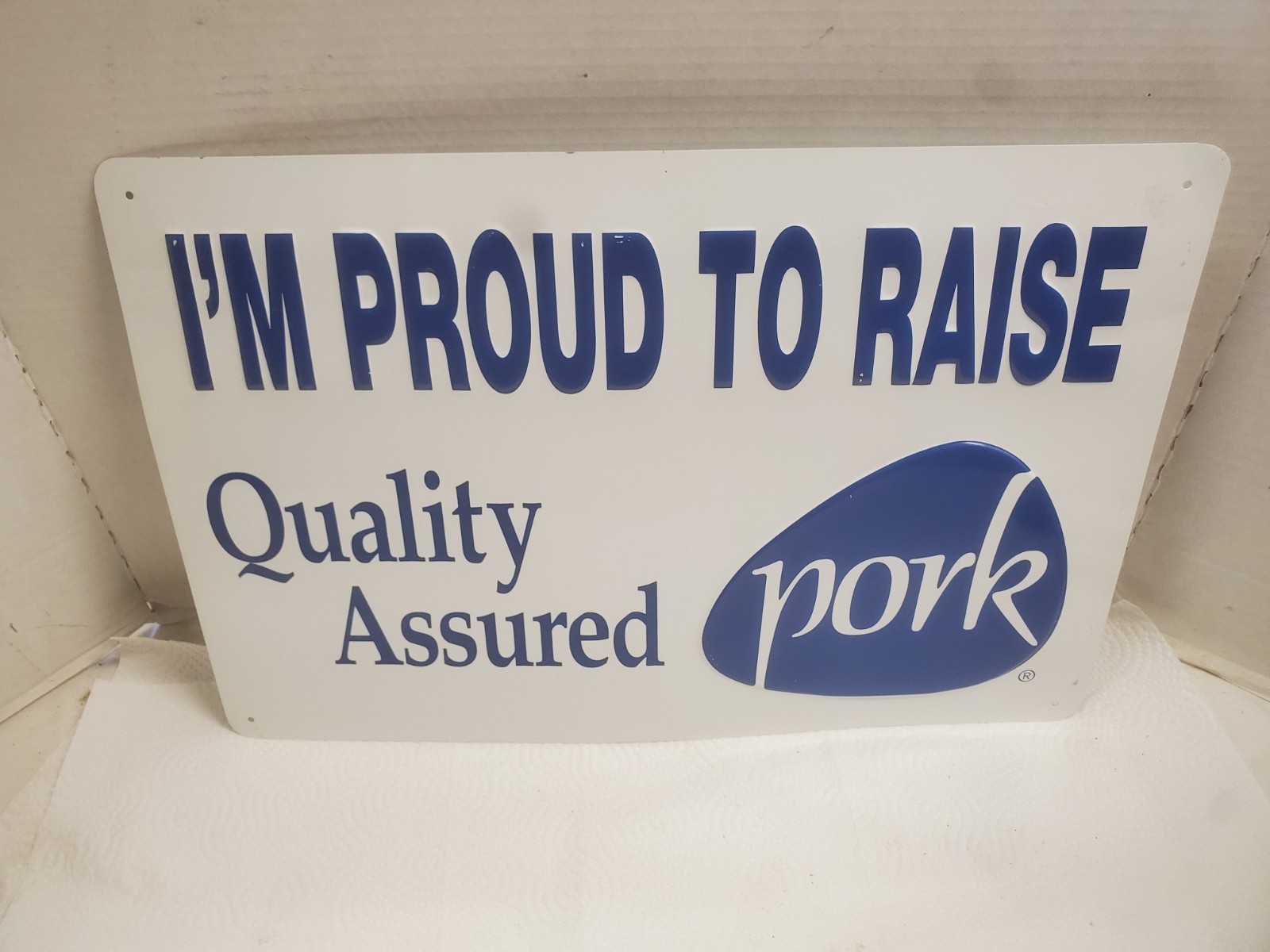 18&Prime; X 12&Prime; Metal Sign I&rsquo;m Proud To Raise Quality Assured Pork Farm Decor