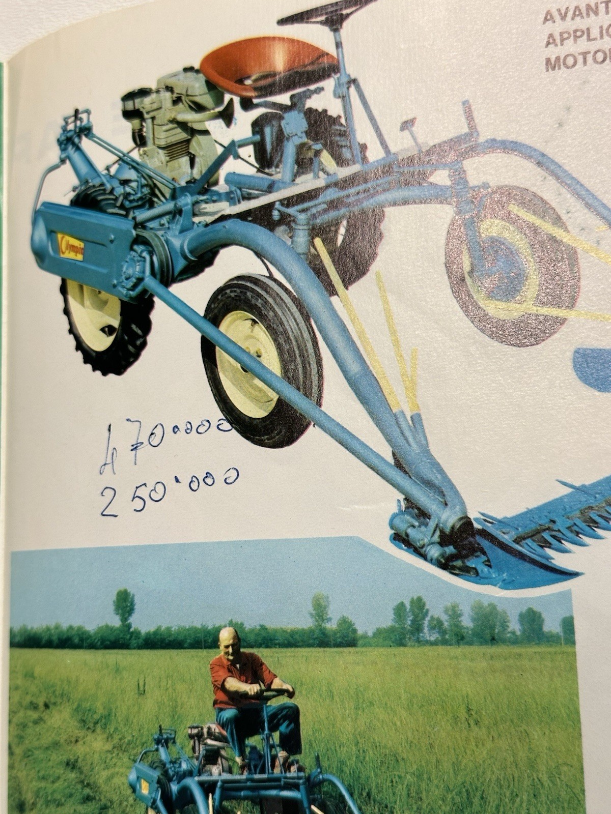 Vintage Olympia Motofalciatrice Brochure Bedogni Italian Farm Machinery