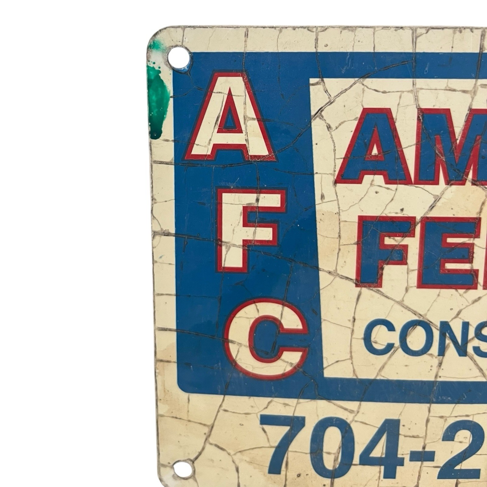 American Fence & Construction, Inc. AFC Metal Sign Charlotte, NC 8&Prime; x 5&Prime;