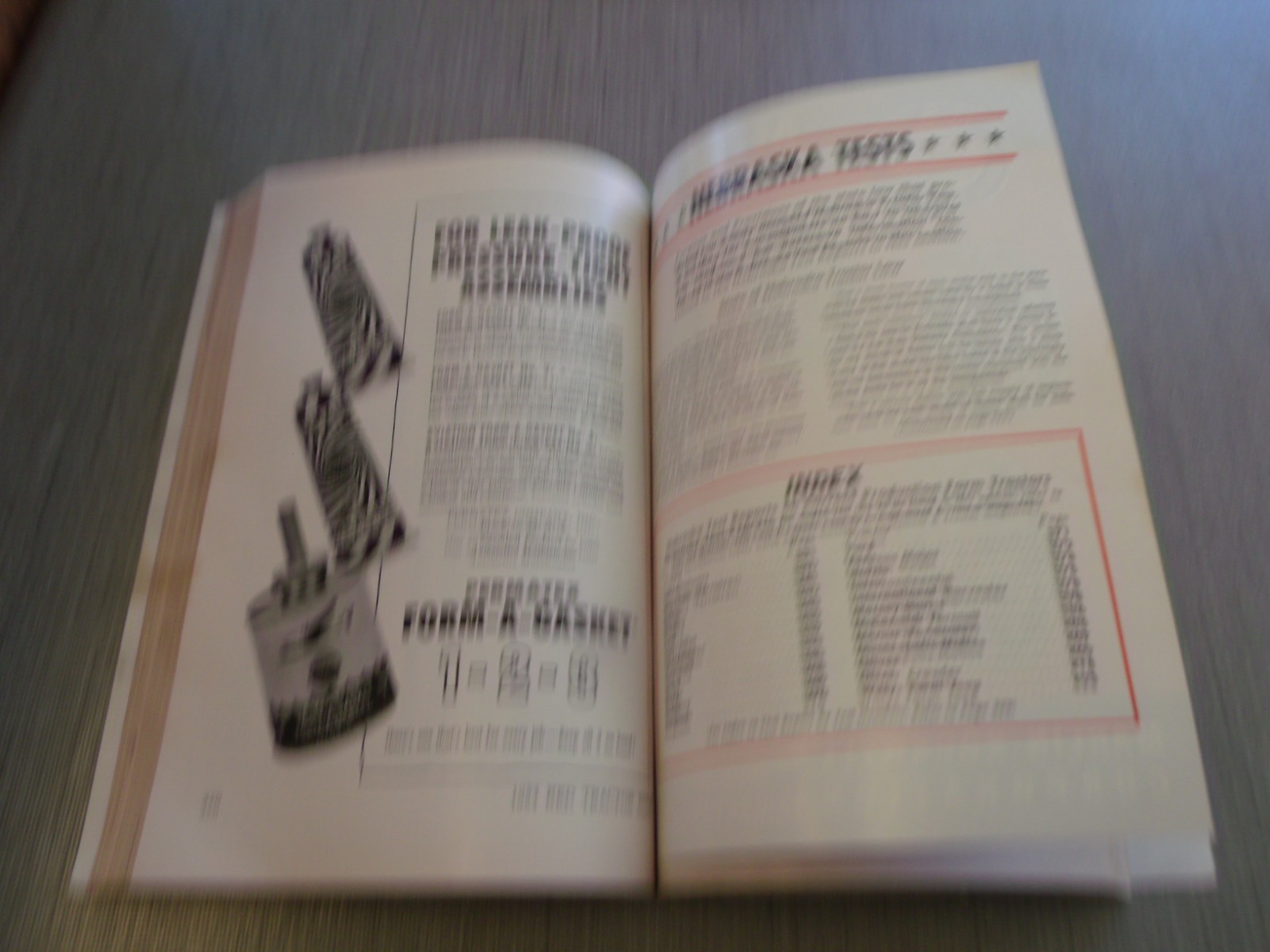 VINTAGE 1954 RED TRACTOR BOOK NEBRASKA TEST REPORTS BOOK