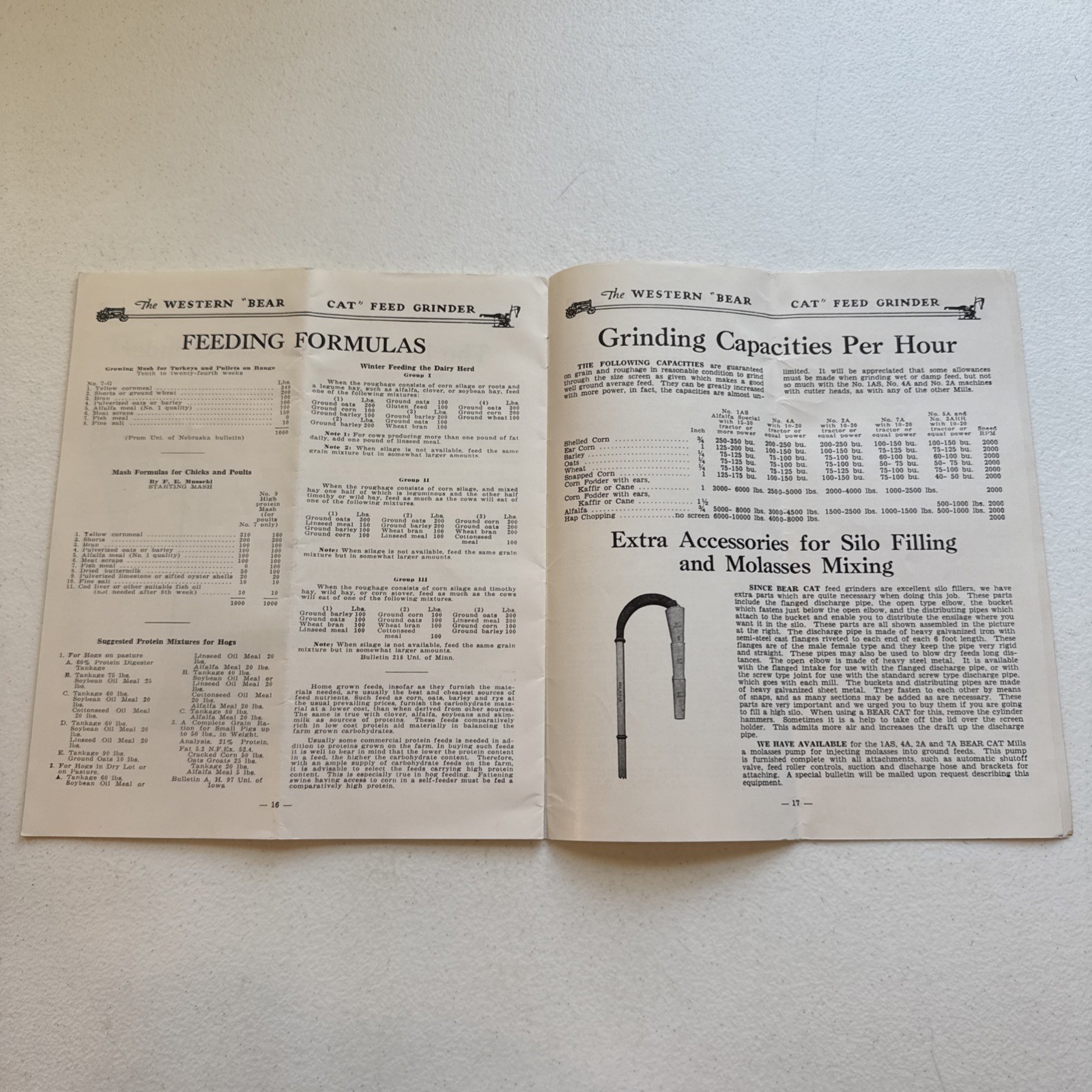 Western Land Roller Co. The Western Bear-Cat Feed Grinder Catalog 1940