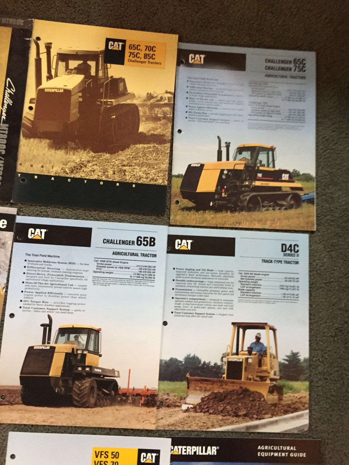 MASSIVE Lot of 43 Caterpillar CAT Industrial equipment brochures Literature