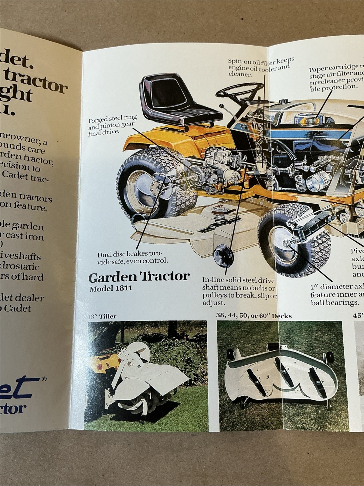 Vintage Original Cub Cadet Garden And Lawn Tractors Brochure As Is INV-P1138