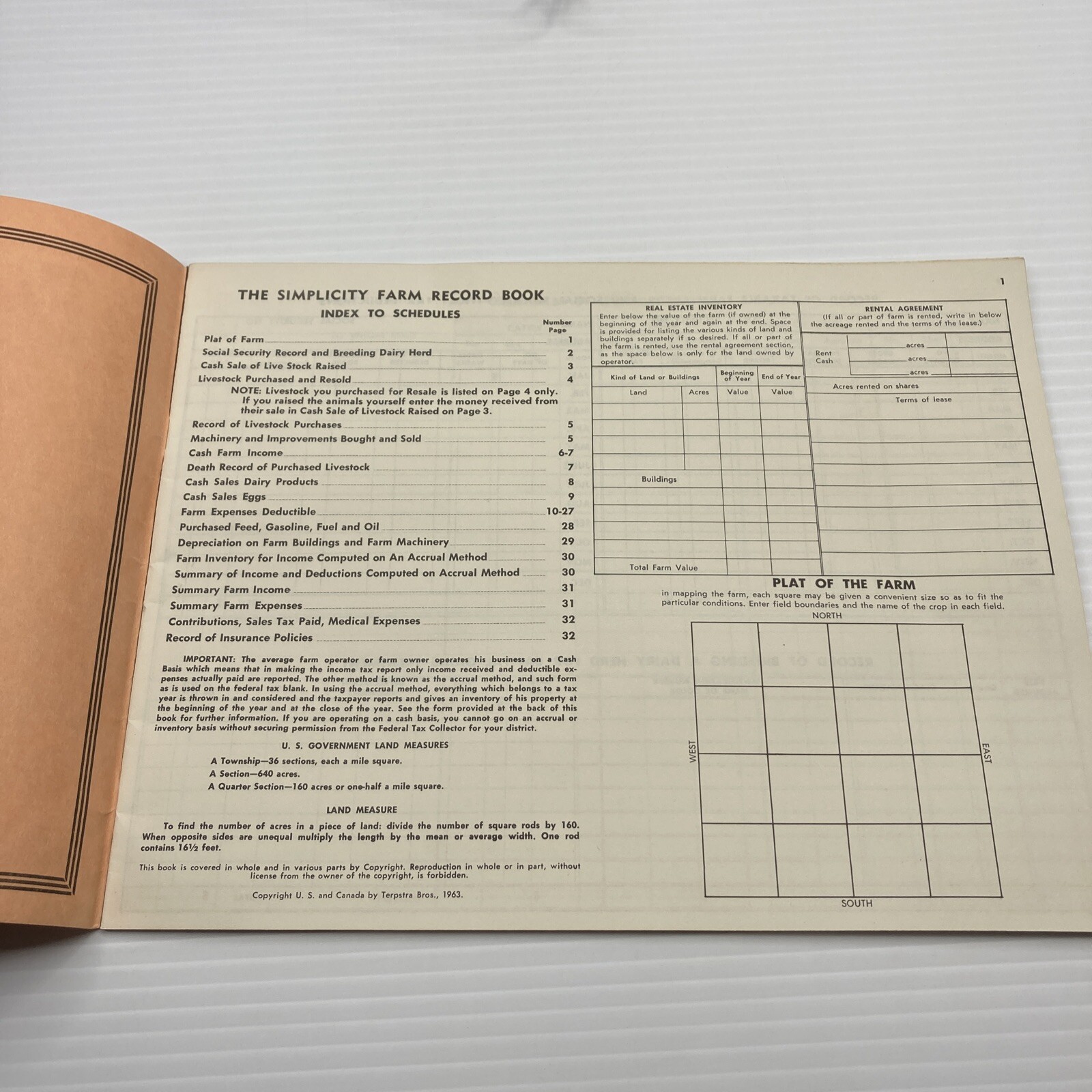 Farm Account Book Tecumseh Rendering Advertising 1963 Tecumseh Nebraska