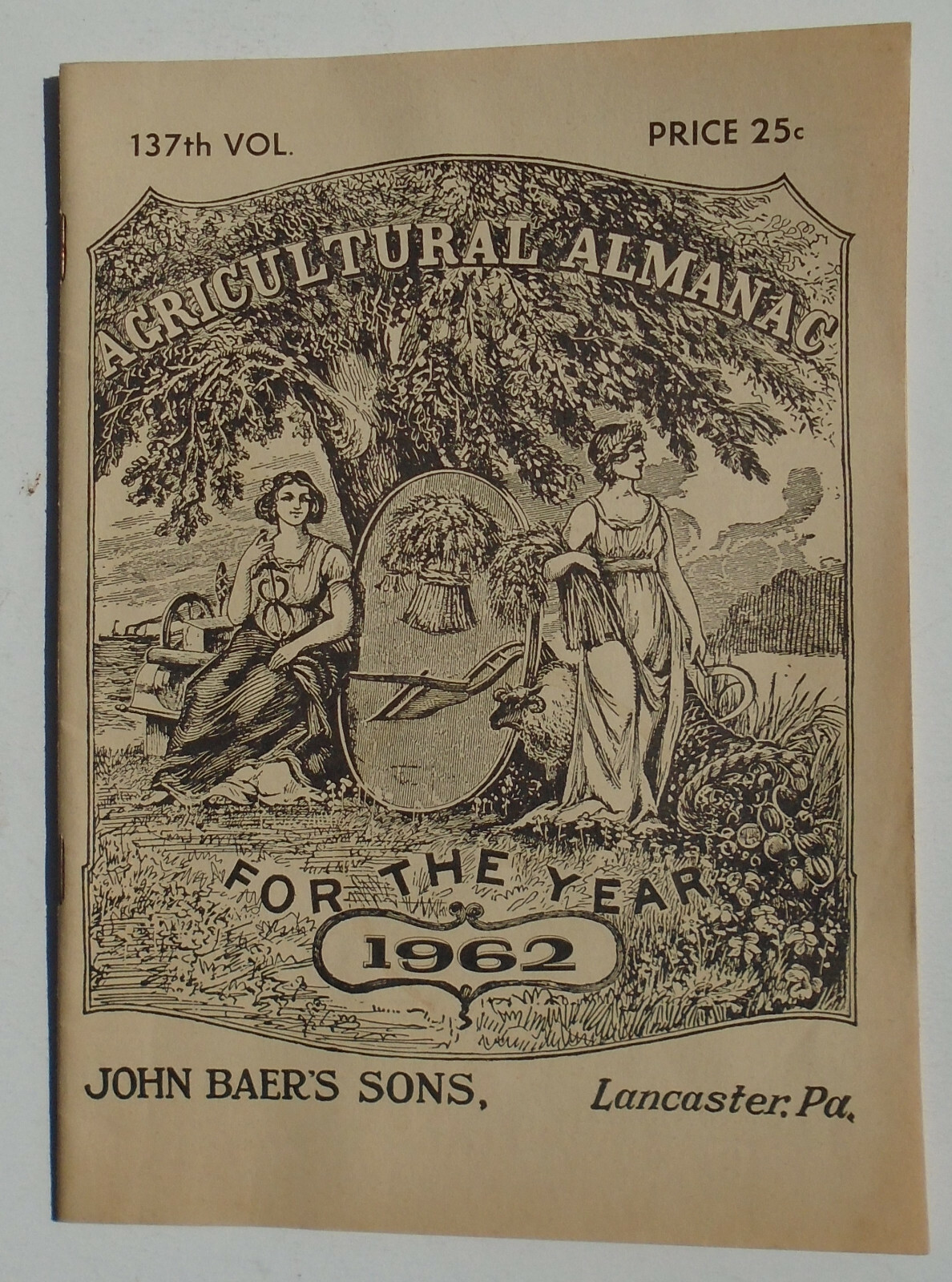 John Baer&rsquo;s Sons, Lancaster, PA 1962 Agricultural Almanac