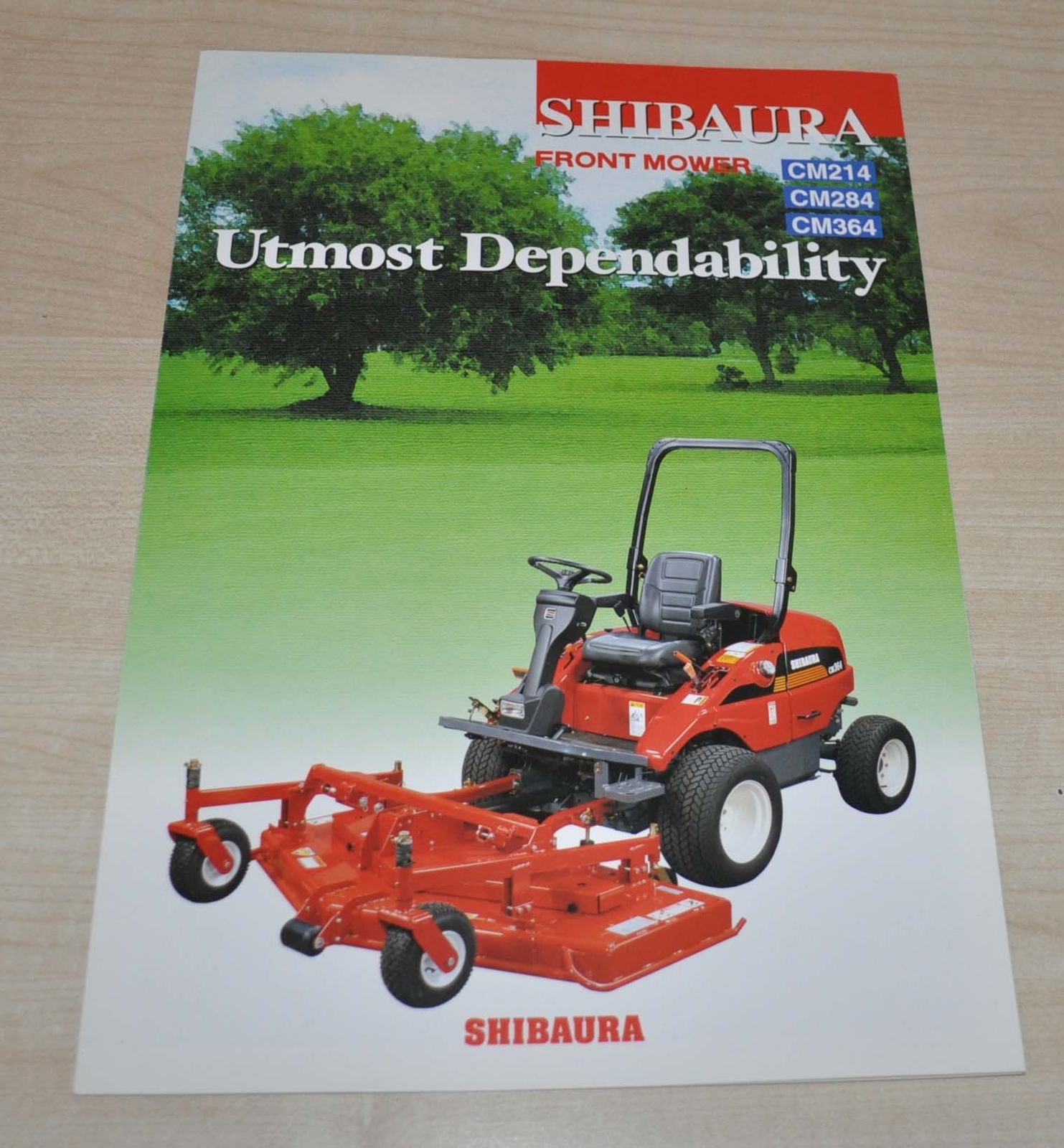 Shibaura Front Mower CM214 CM284 CM364 Tractor Japanese Brochure Prospekt ENG