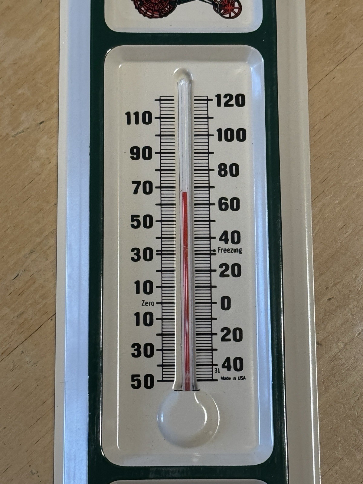 ADVANCE RUMELY TRACTOR Advertising Thermometer – New Old Stock – All Metal – USA