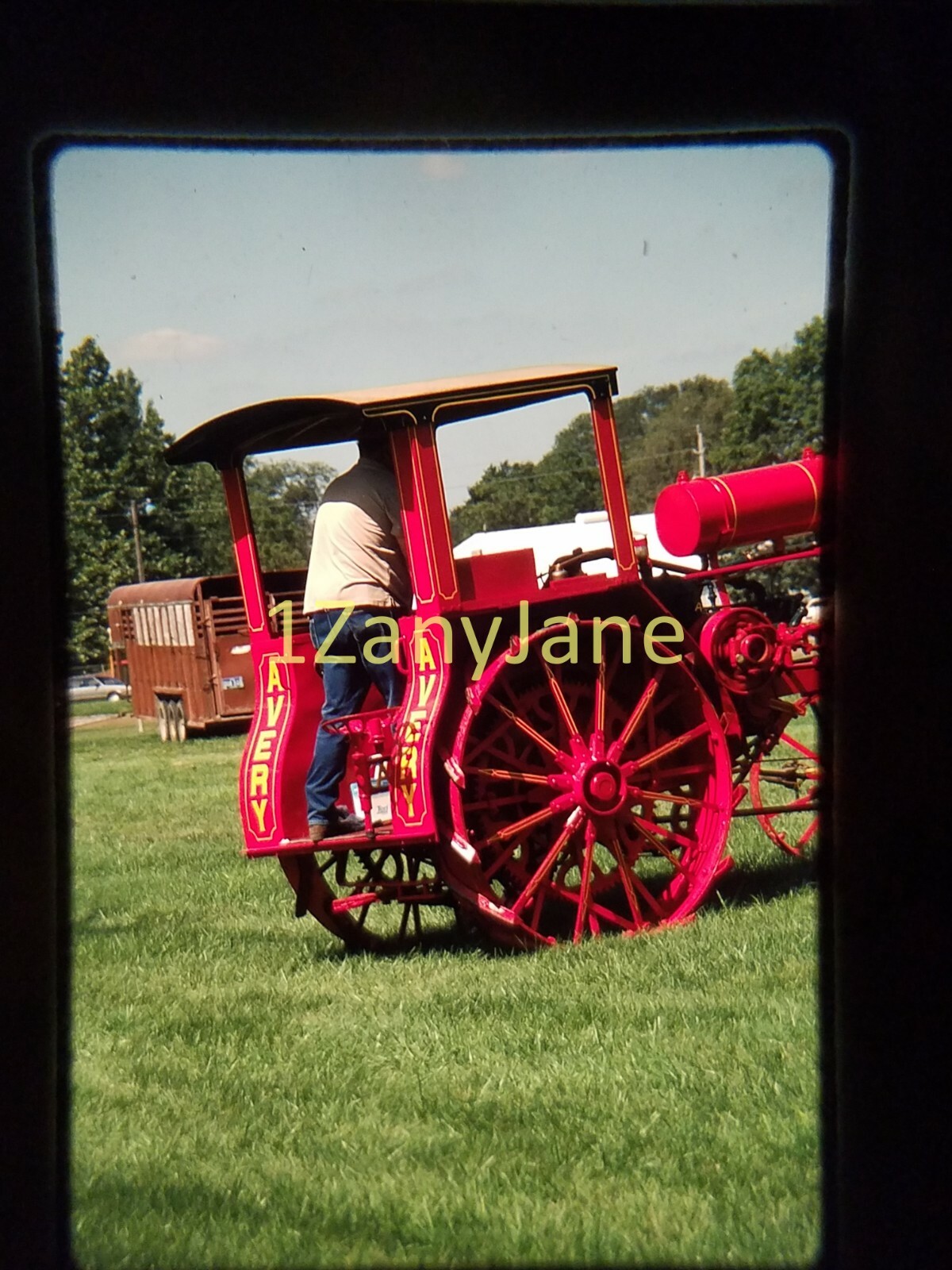 AC2502 35mm Slide of an Allis-Chalmers from MEDIA ARCHIVES MAN ON AVERY TRACTOR