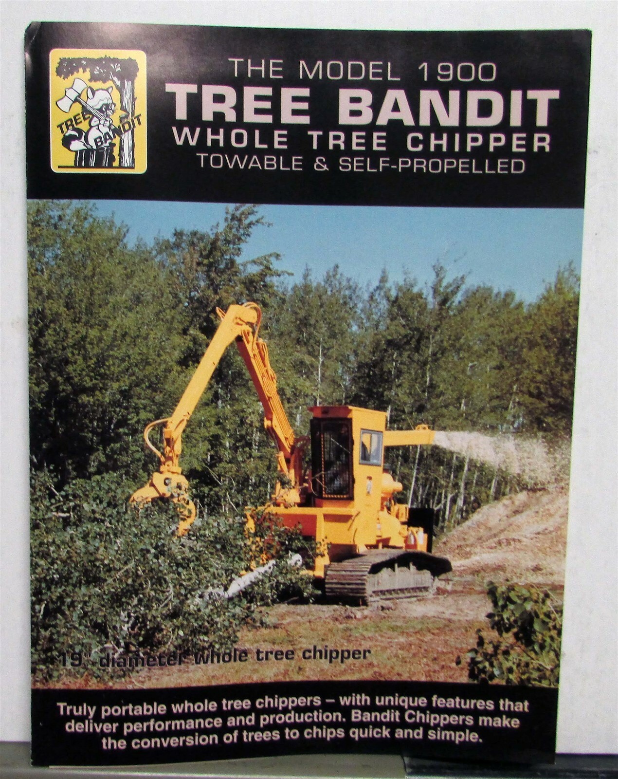 1992 Tramac 1900 Whole Tree Chipper Construction Sales Tri-Folder
