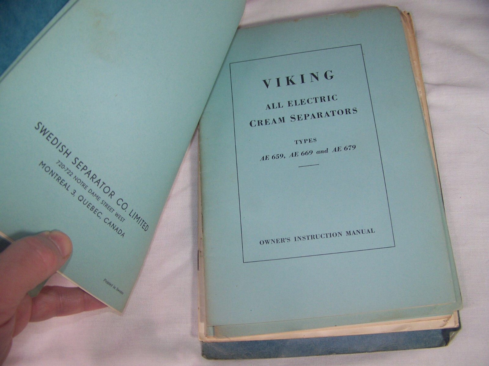 c1949 VINTAGE VIKING CREAM SEPARATOR ADVERTISING BOUND INSTRUCTION MANUAL LOT