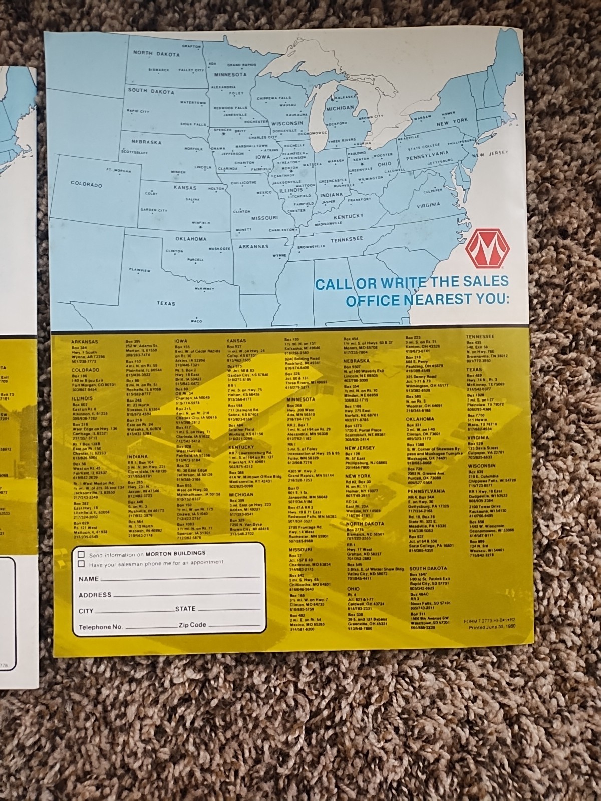 2 Morton Buildings Machine Farm Storage Facilities Sales Brochures 1978 1980