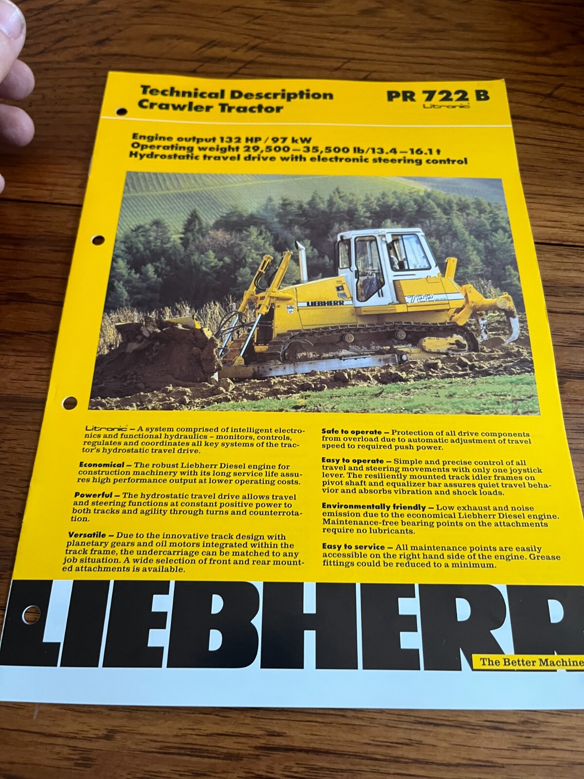 Liebherr 722 B Crawler Dozer Brochure AMIL22