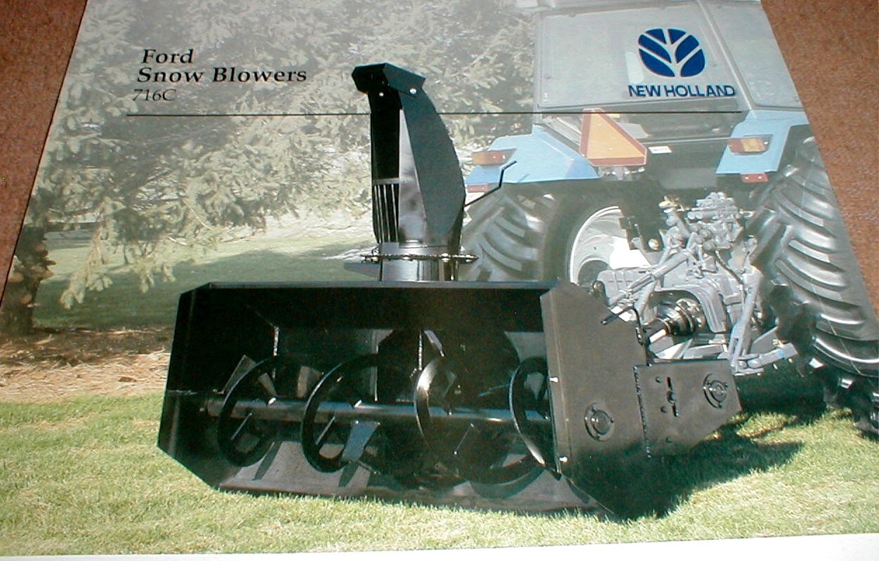 1995 Ford New Holland Snow Blower Model 716C Full Color Dealer Brochure