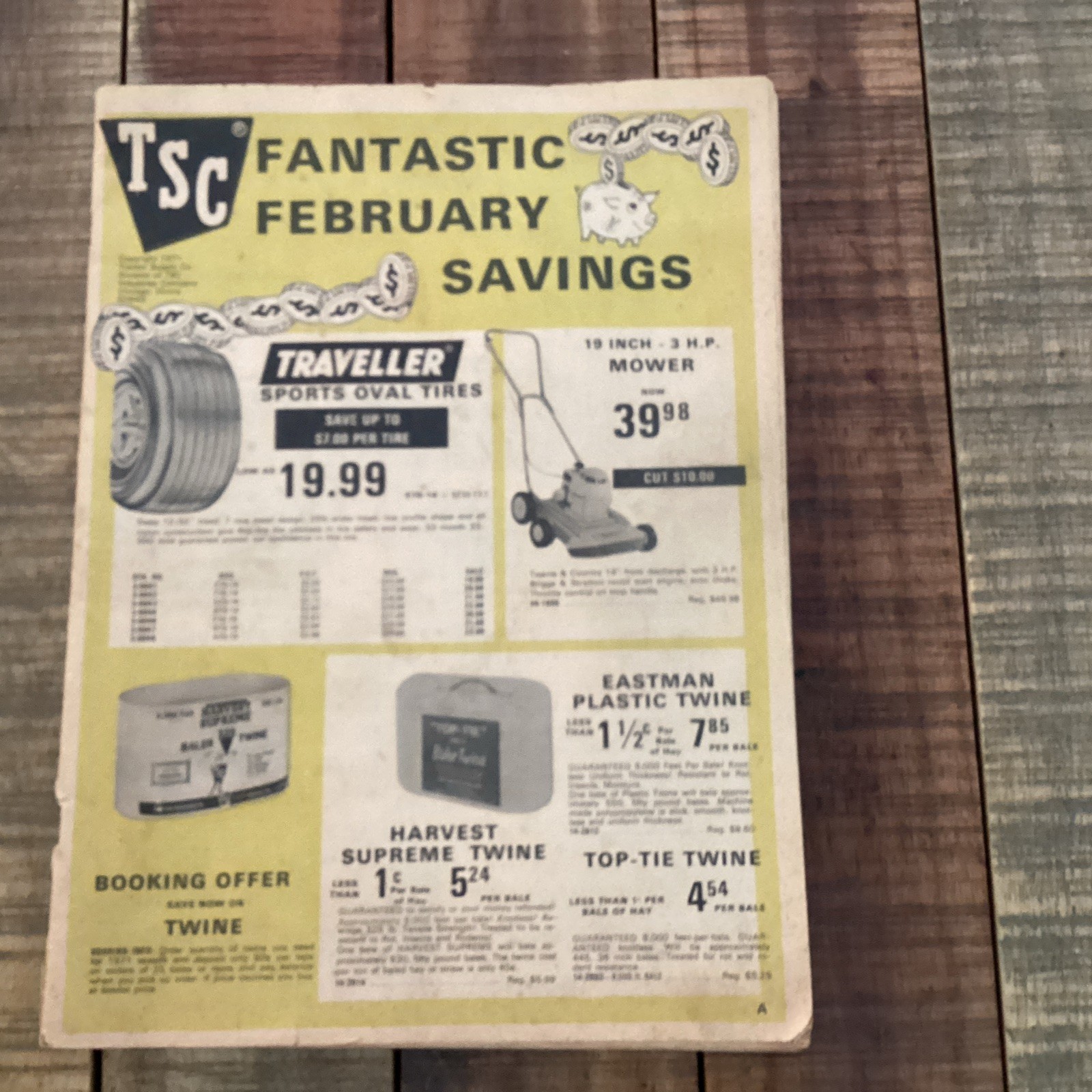 Vintage 1971 Tractor supply Co TSC Repair Farm Parts Catalog Feb Savings Flyer