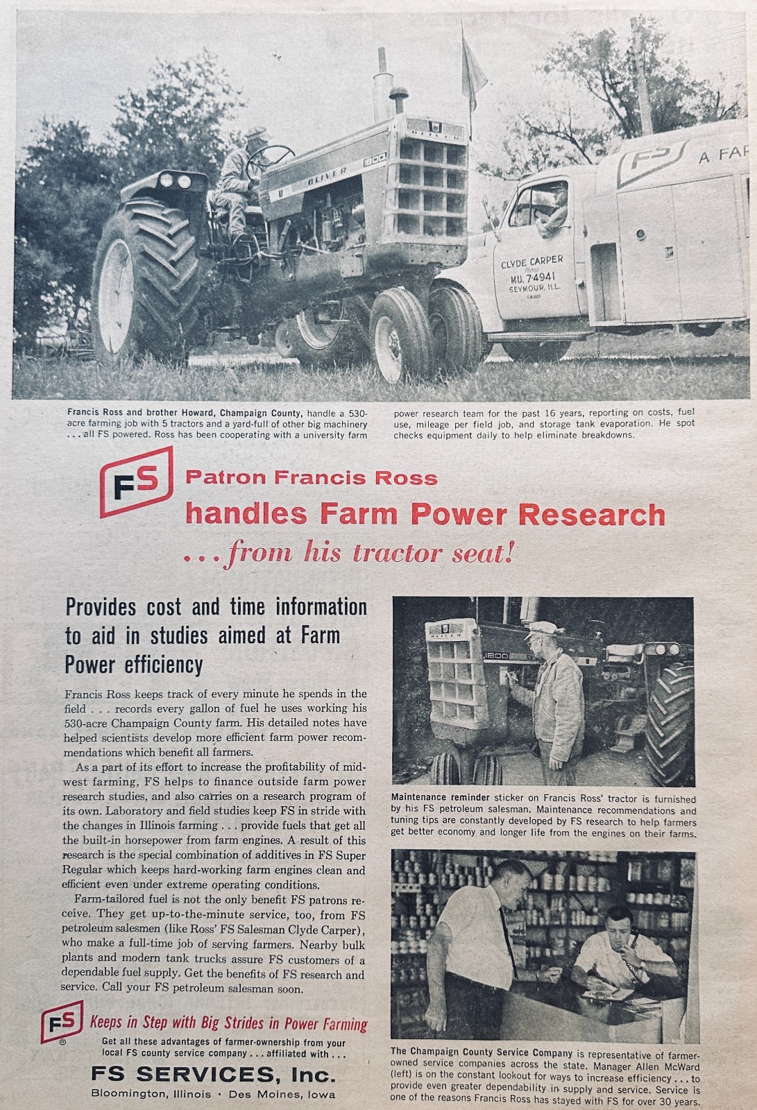 Lot of 3 Early Sixties Oliver Farm Equipment Ads Set #896