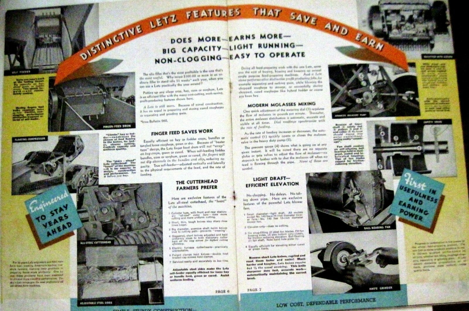 1939 Catalog « Letz » Farm Equipment w/ (4) Pamphlets – Describes Cows Stomach *