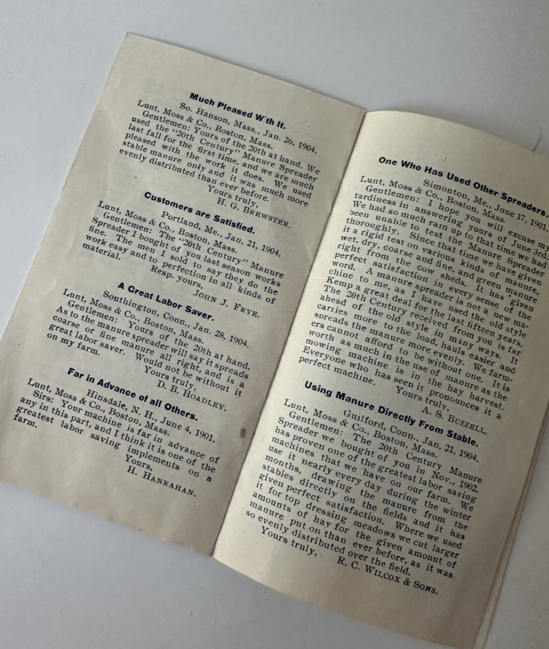 Spreading The News c1904 Manure Spreader J.S . KEMP NY Promotional Pamphlet Farm