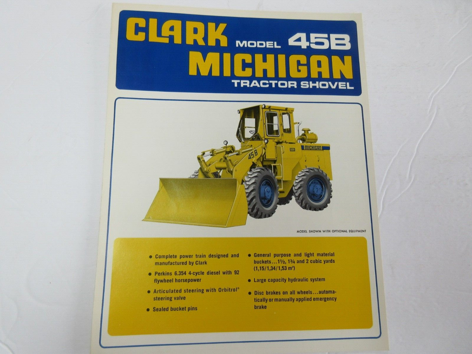 Clark Michigan 45B Tractor Shovel (Wheel Loader) 4 Page
