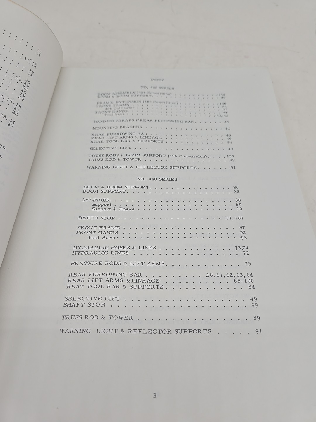 ALLIS CHALMERS DEALERS PARTS CATALOG ROW CROP CULTIVATORS REAR MOUNTED 1965