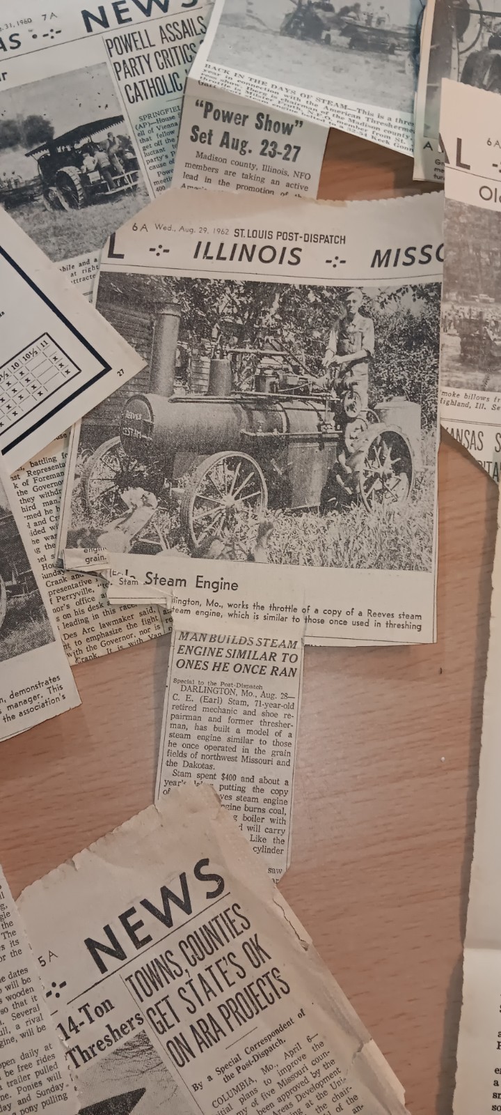 Collection Of Old Newspaper Articles Thresher Machines & Tractors From The 1960s