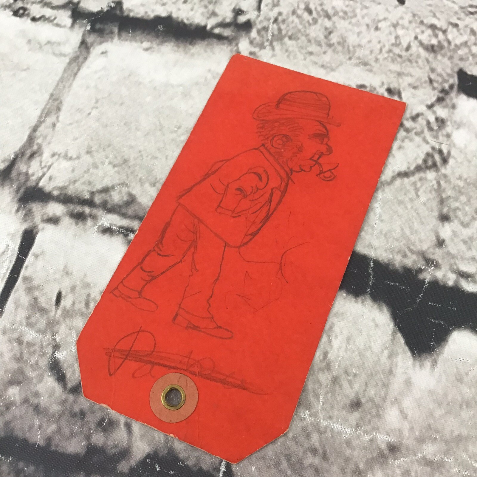 Vintage Tilden Produce Co Shipping Tag W/Sketch On Back Collectible Rare