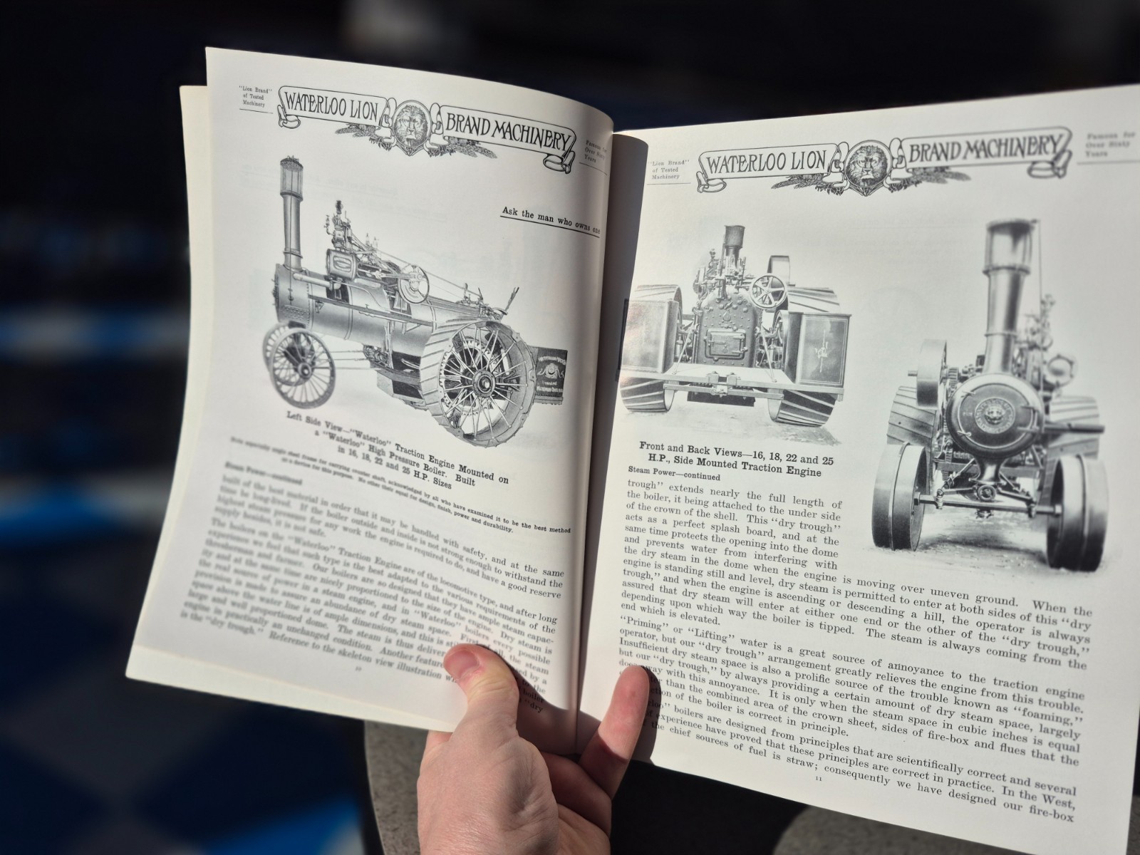 Waterloo Machinery High Class Portable Traction Engines Tractor Catalog Reprint
