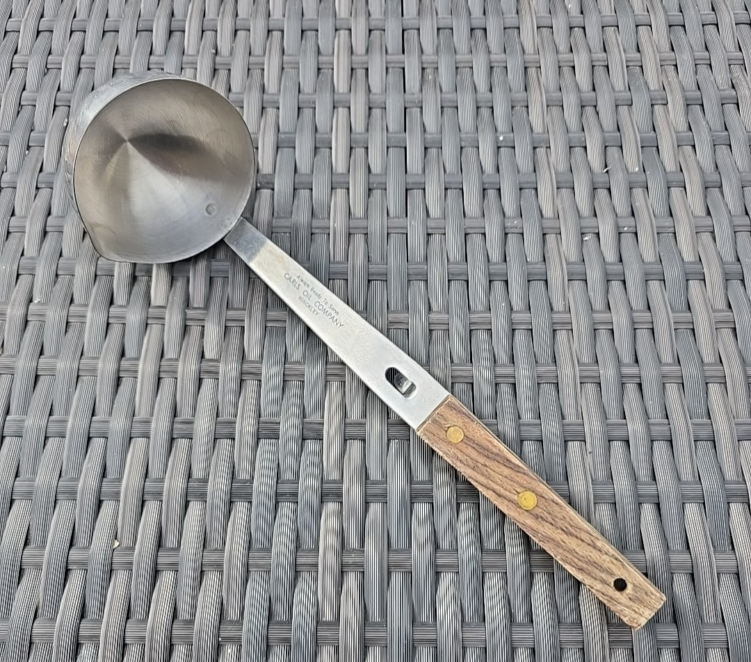 Vernco Ladle MCM Vintage Advertising Carls Oil Hinckley Stainless Steel Japan