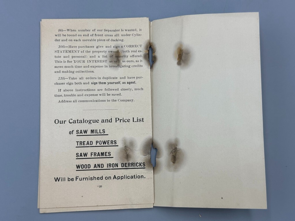 1897 JI CASE THRESHING MACHINE Co PRICE LIST Farm Advertising RACINE Wisconsin