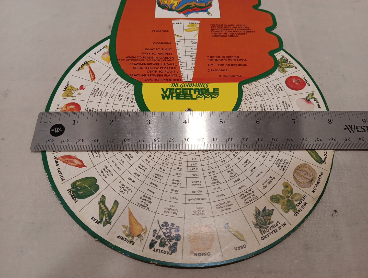 Vintage 1975 Dr Goddards Vegetable Wheel IBM Coastal Employee Credit Union