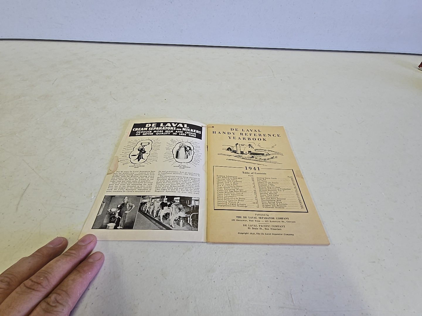 Vintage De Laval Advertising Reference Yearbook 1941 John Deere Freeport IL