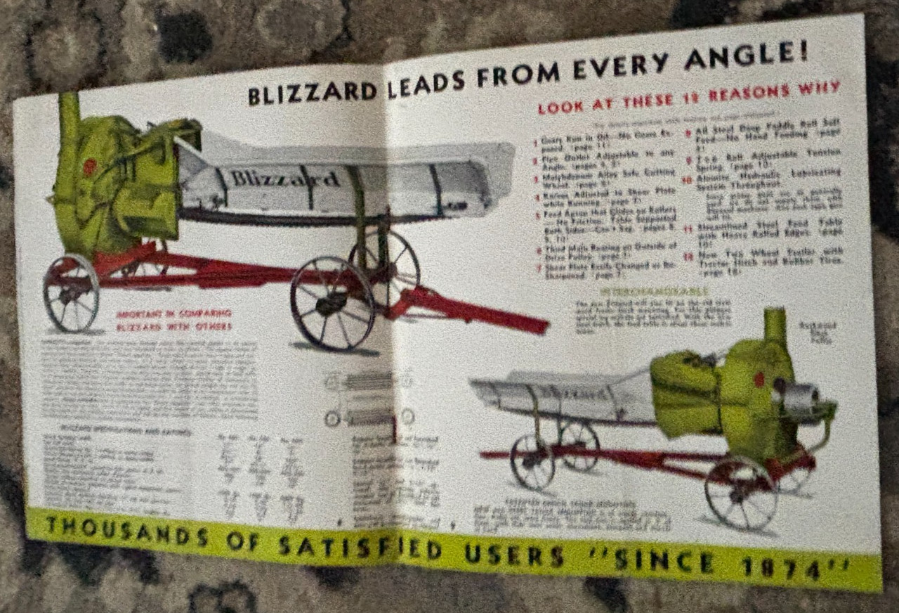 Blizzard Hay Chopper Ensilage Cutter Brochure DCPA26