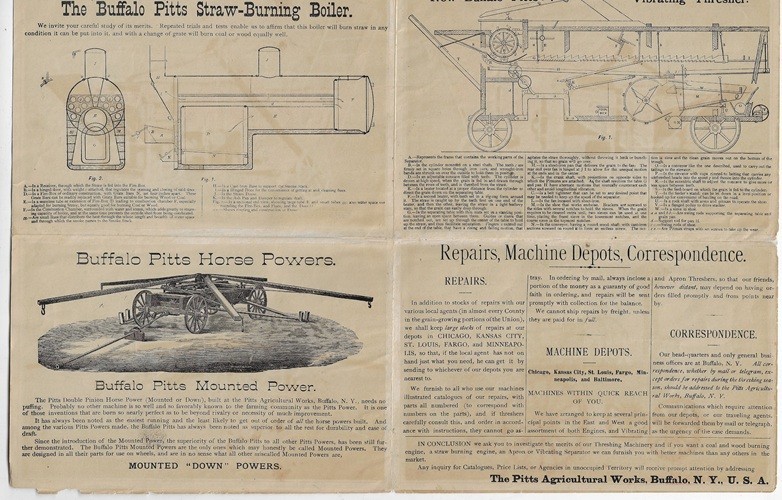 steam engines, tractors, agriculture, farming, Buffalo Pitts Thrashing Machine