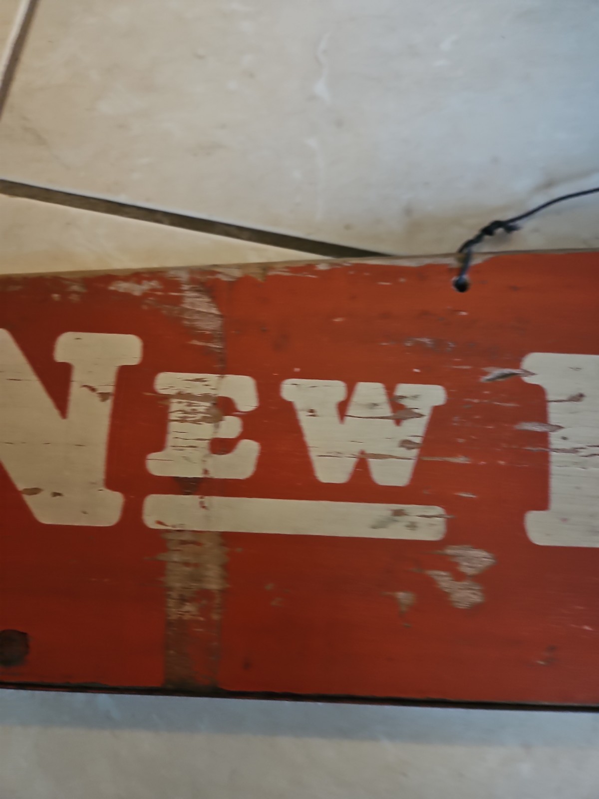 New Idea Sickle Mower Swath Board Wooden Sign 33 Inches Vintage Farm Sign