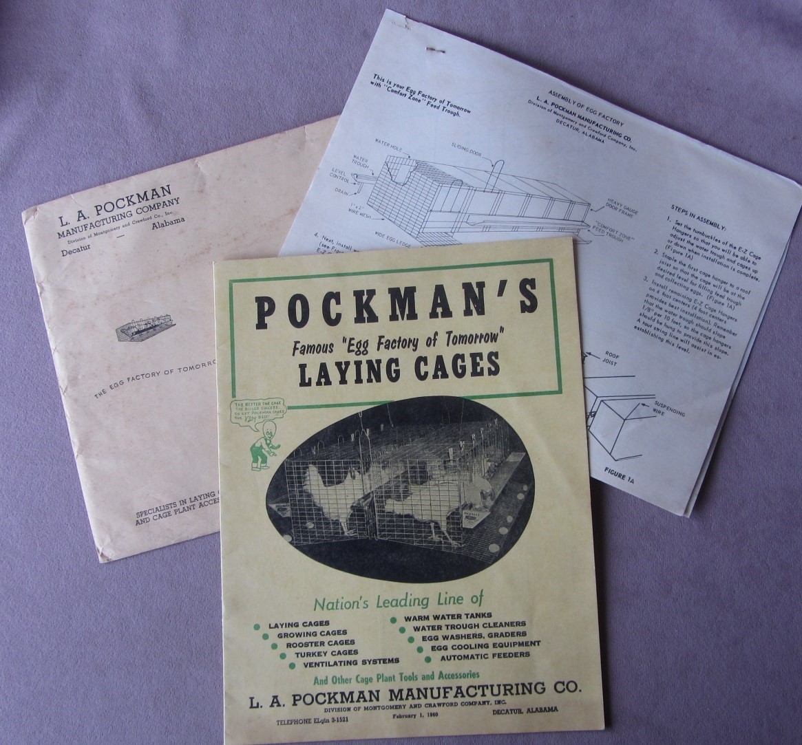 Vtg 1960 Pockman’s Famous Poultry Egg Laying Cages & Equipment Catalog Alabama
