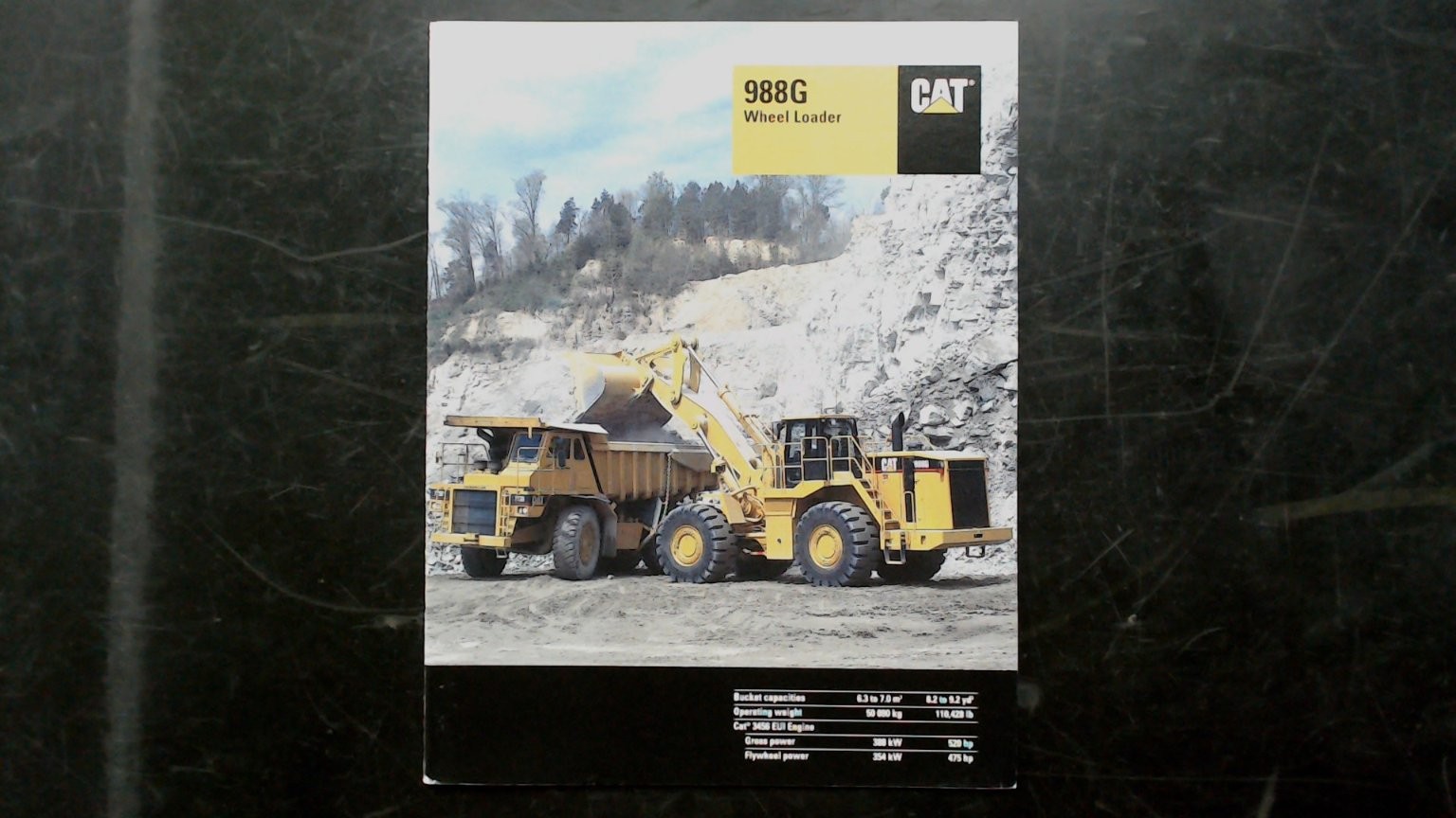 Caterpillar 988G Wheel Loader Brochure 2000s Heavy Equipment