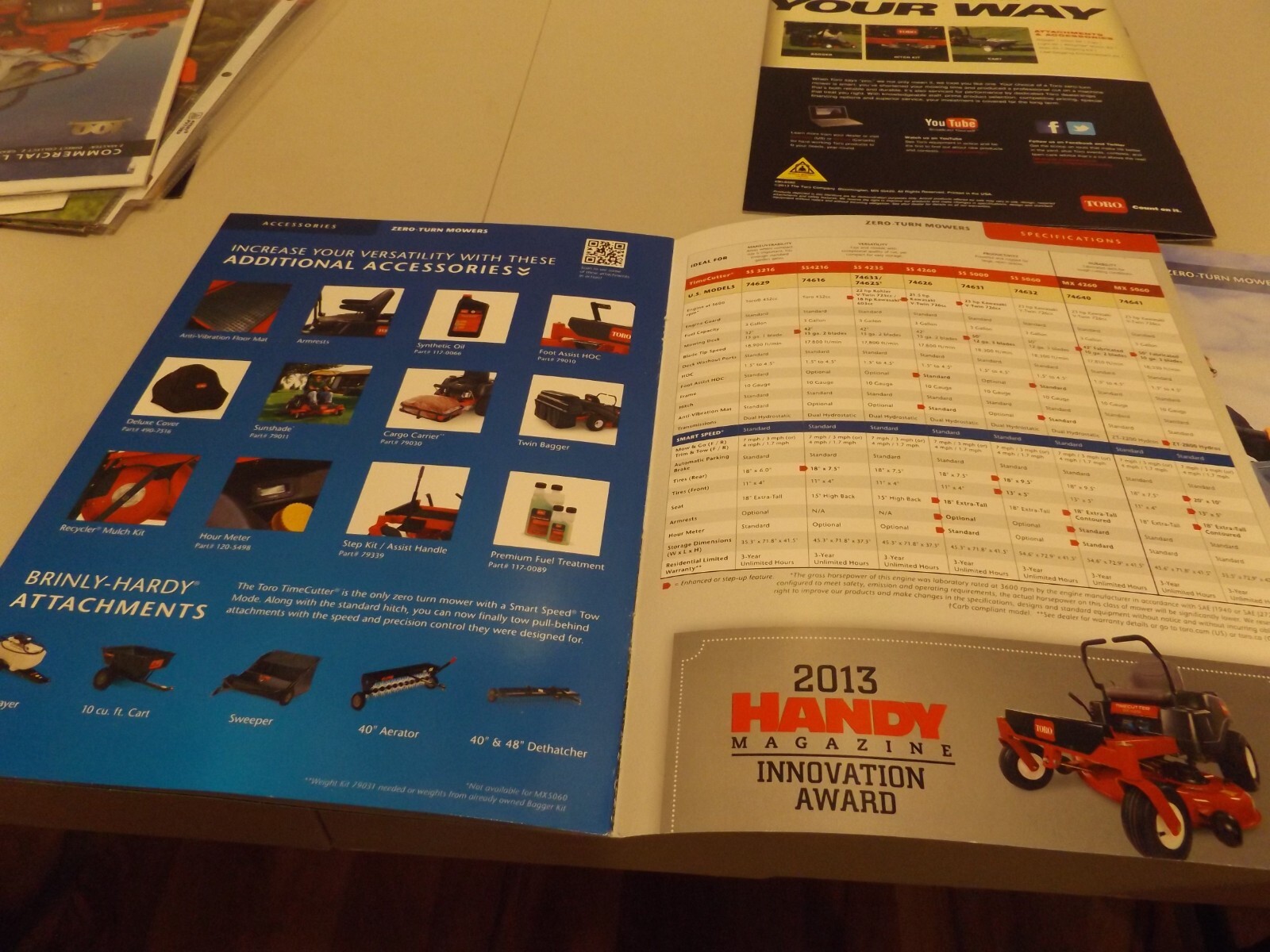 3-pc. TORO TITAN, TIMECUTTER ZERO-TURN MOWERS, LIT # 2013, 2014, 2014