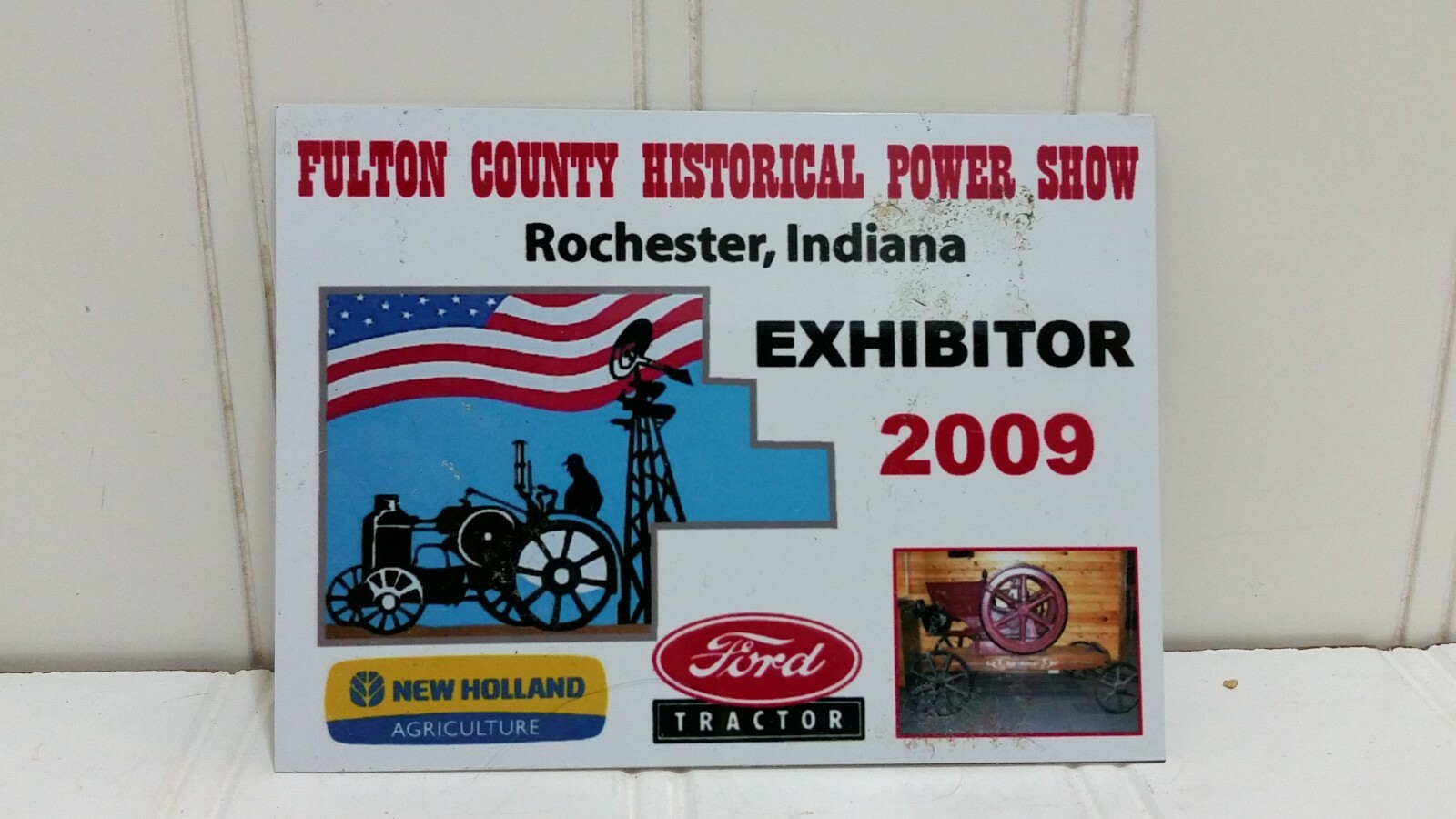 Plow Power & Antique Tractor Show EXHIBITOR PLAQUE Lot Indiana Exibits Fulton Co