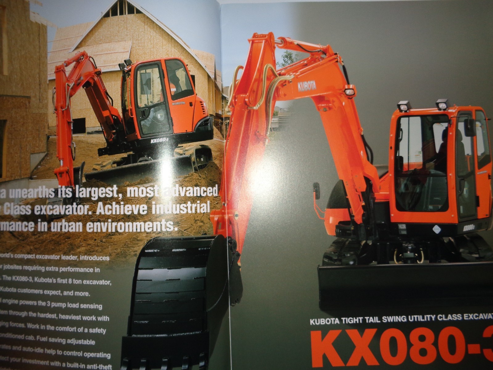*Kubota KX080-3 Power 8-Ton Utility Excavator Sales Brochure literature 2006