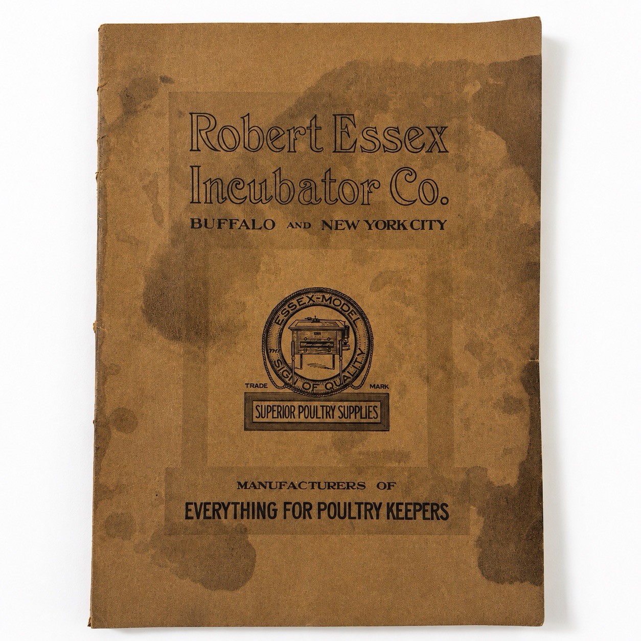 Antique 1912 Robert Essex Poultry Incubator Co Trade Catalog w/ Company Letter