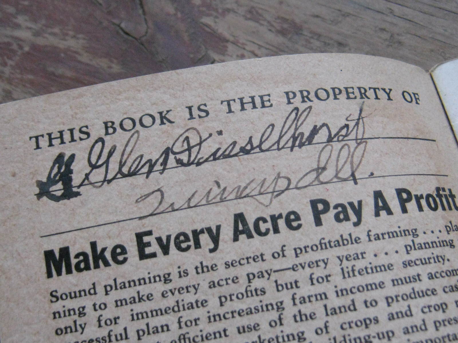 Used 1940 Farm & Livestock Record Book MERKEL Bros Hardware Co Quincy Illinois