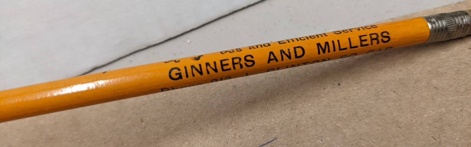 Vintage Clinton Milling Co. Phone 213-J Clinton South Carolina S.C. Pencil