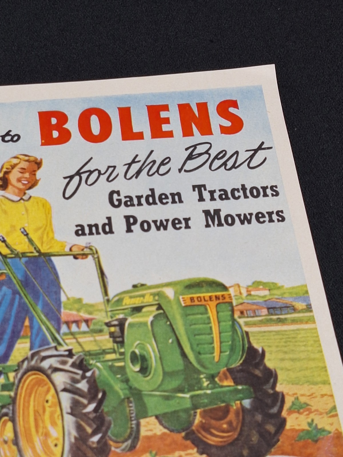 2 Vintage 1952 1953 BOLENS GARDEN TRACTOR MOWERS Original Print Ads Magazine