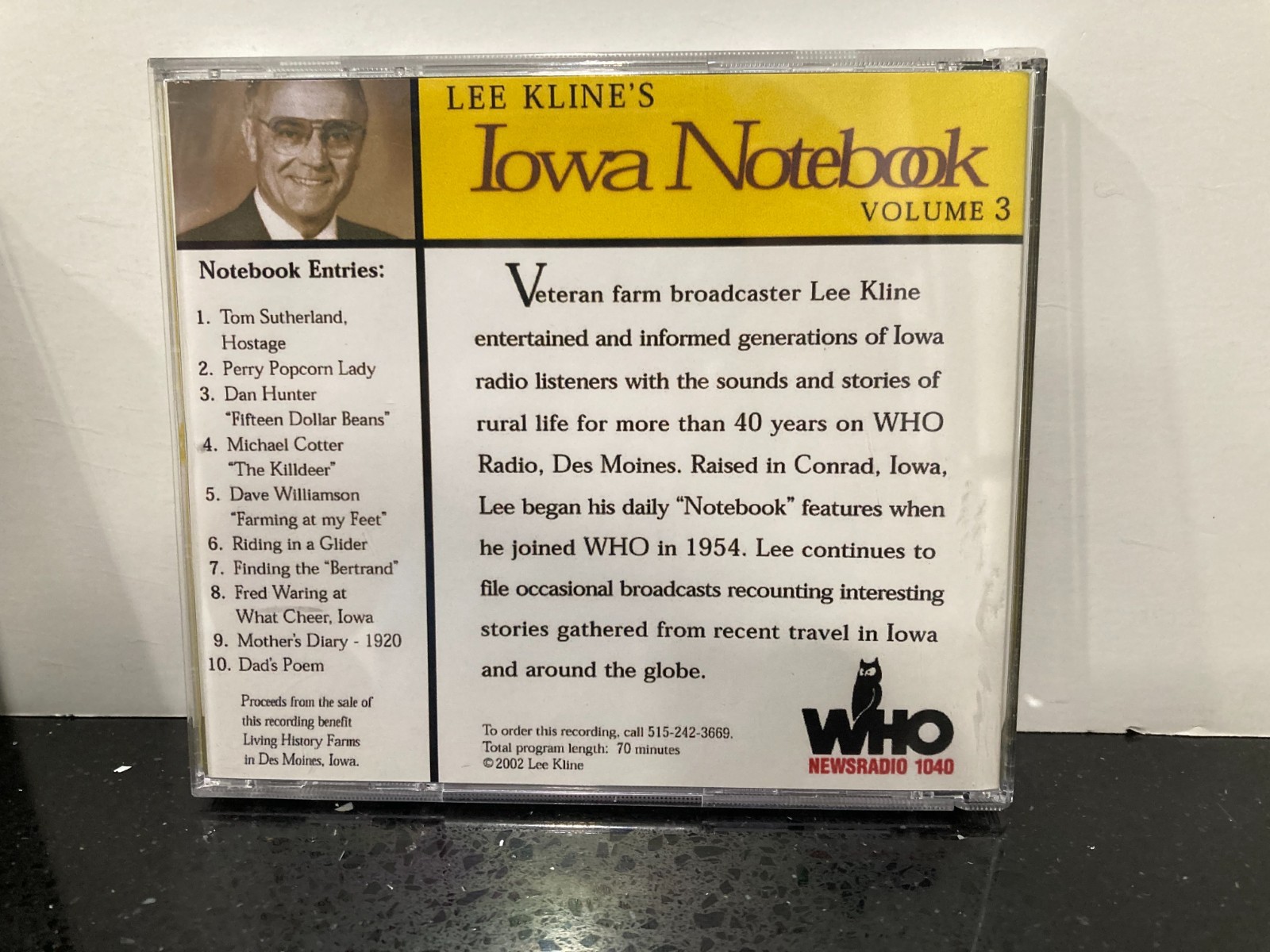 Set of 3 Lee Kline&rsquo;s Iowa Notebook CD&rsquo;s