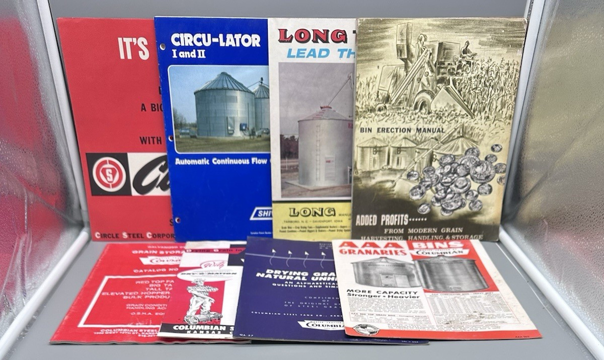 Vintage Grain Bin Sales Brochures Catalogs Farm Farming Lot of 8 Ephemera!