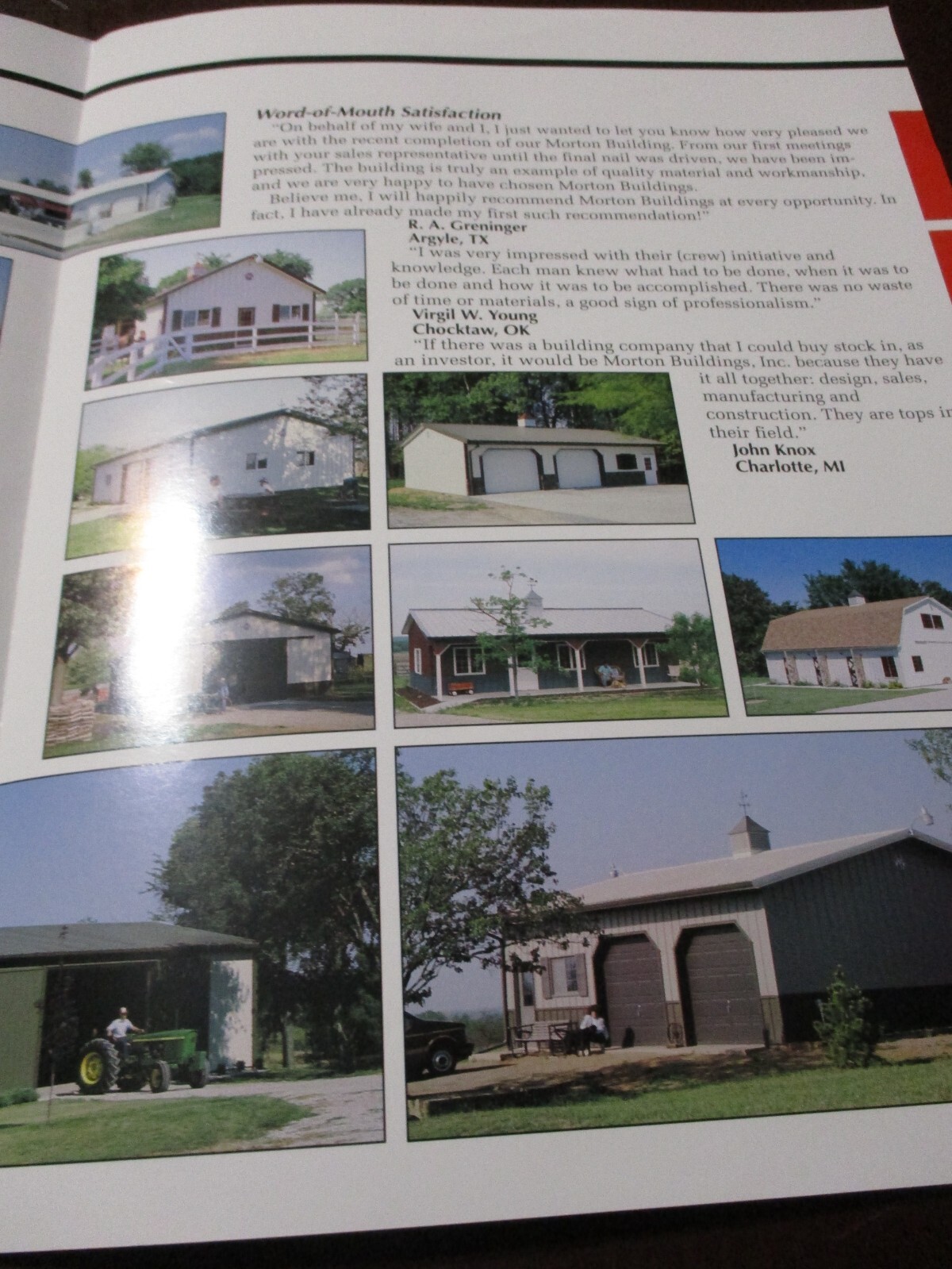 Morton Buildings, Inc, « Protecting Your Investment » Sales Brochure 1992