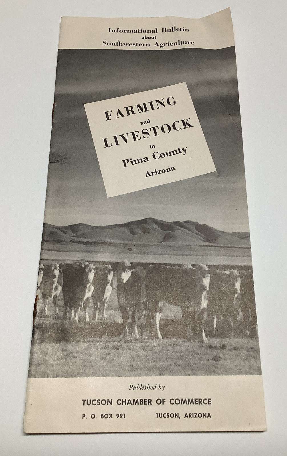 Vintage 1950’s Pima County Arizona Farming & Livestock Informational Bulletin