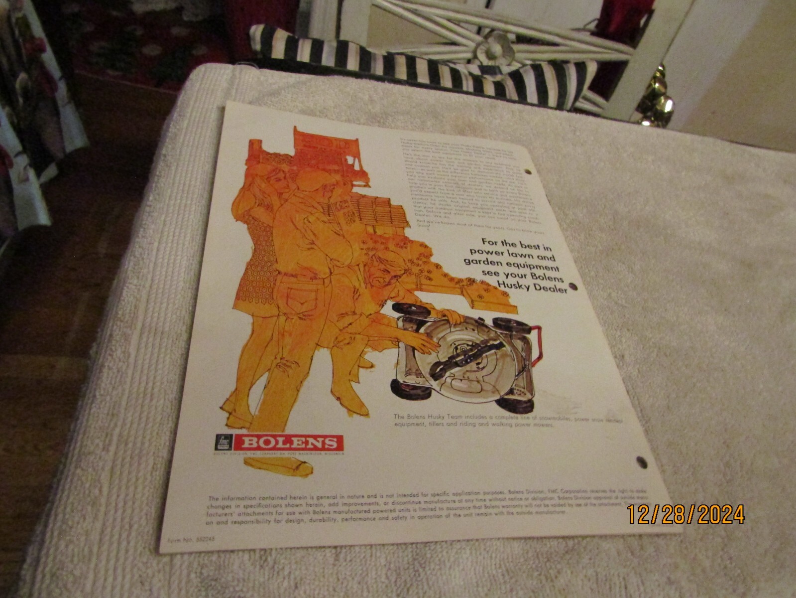 Bolens Sales Brochure Husky Lawn & Garden Tractors Pups Orbit Mowers Mustang