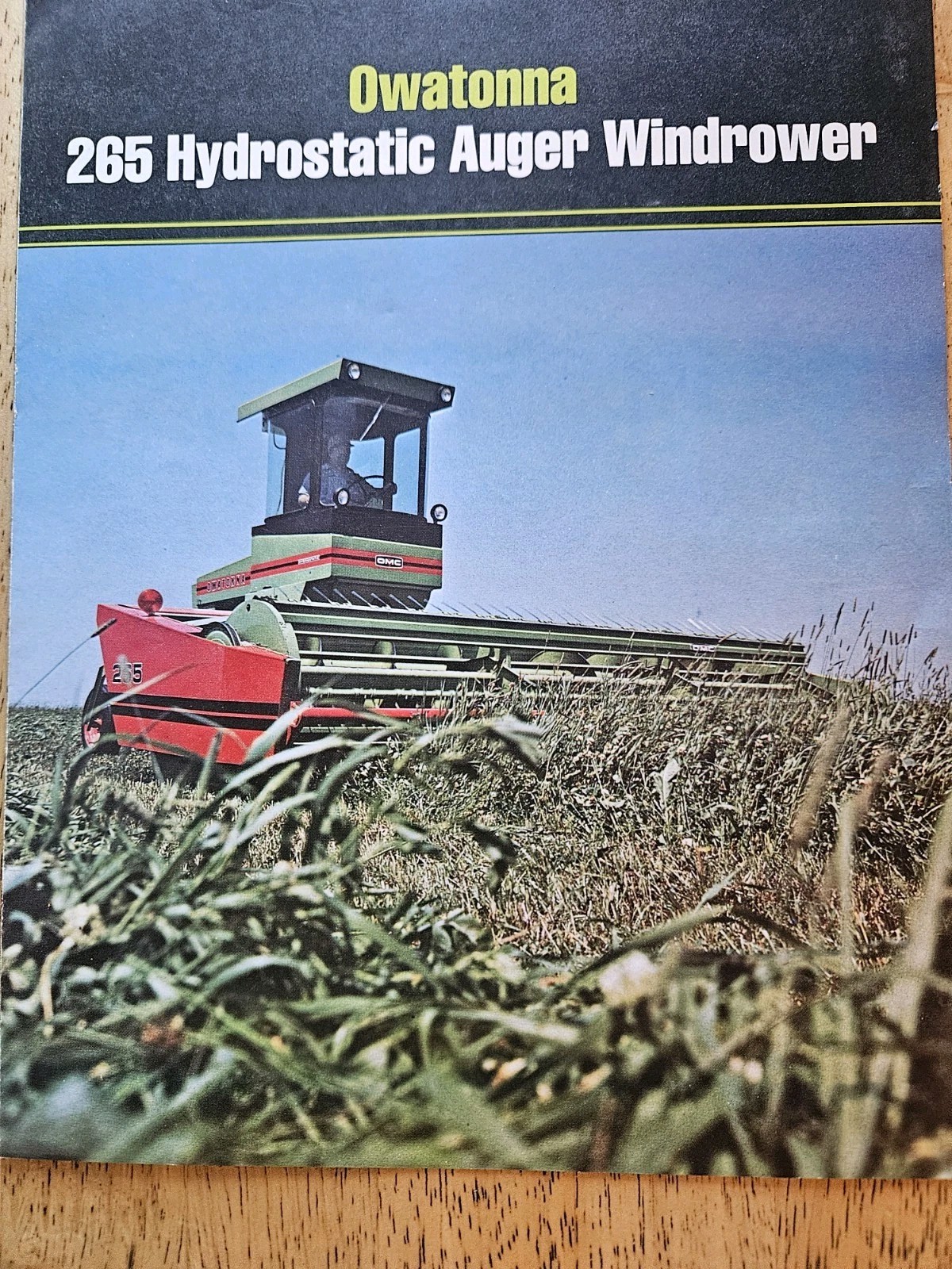 Owatonna 265 Hydrostatic Auger Windrower Literature.