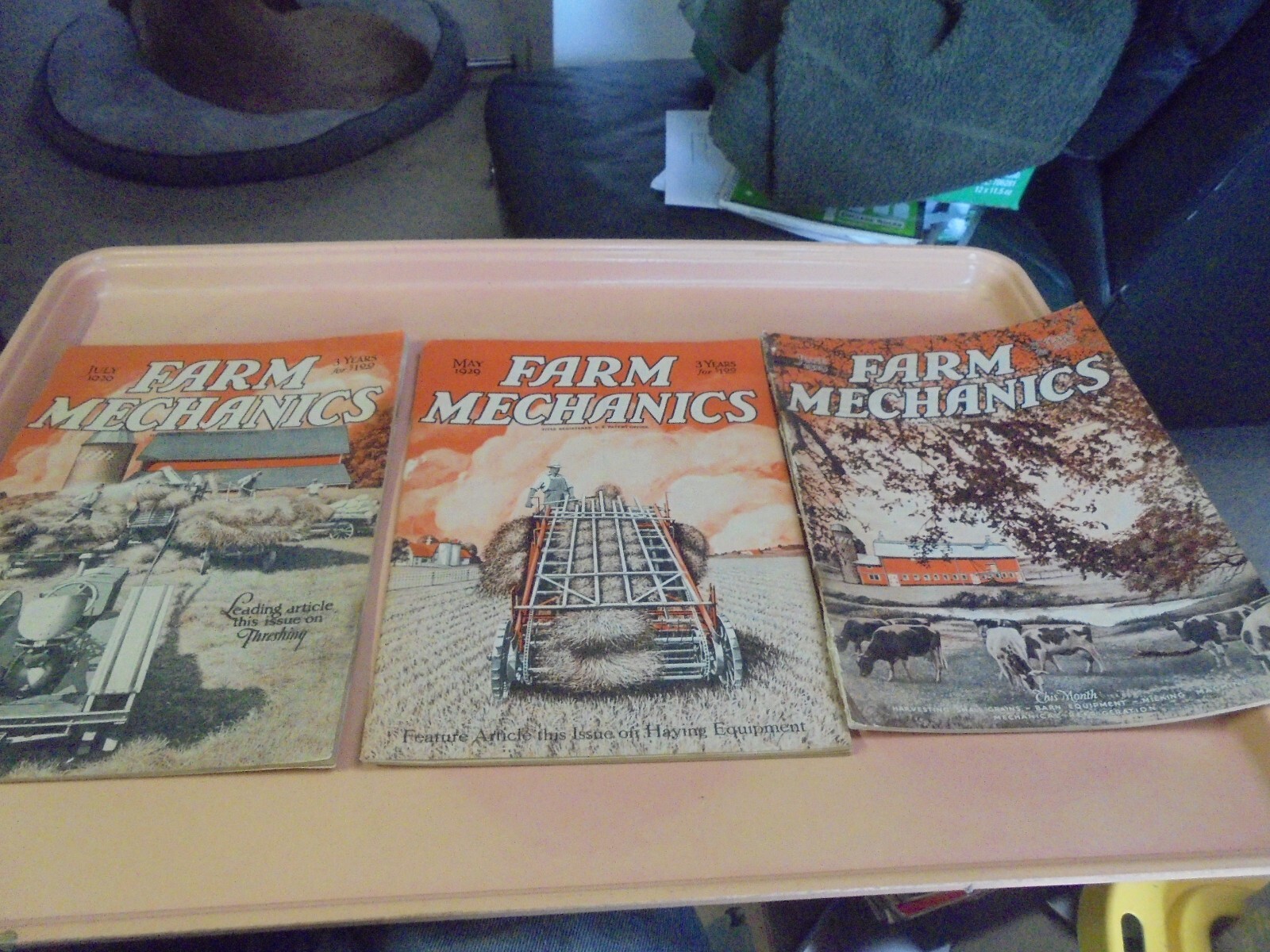Vintage Lot of Four 1929 Farm Mechanics Magazines
